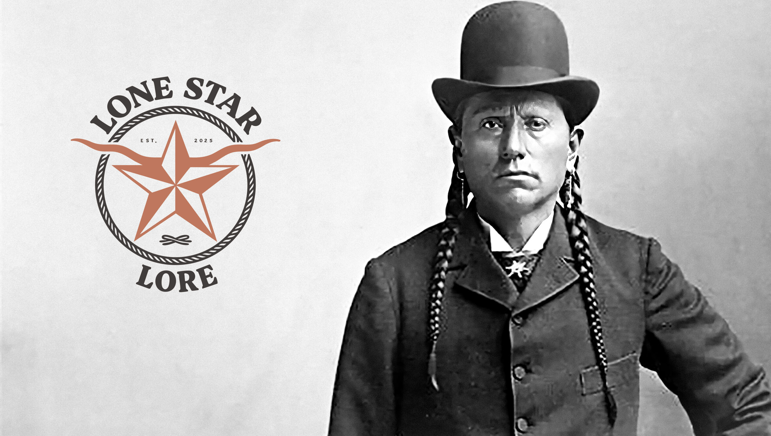 Lone Star Lore logo with historical figure in hat.